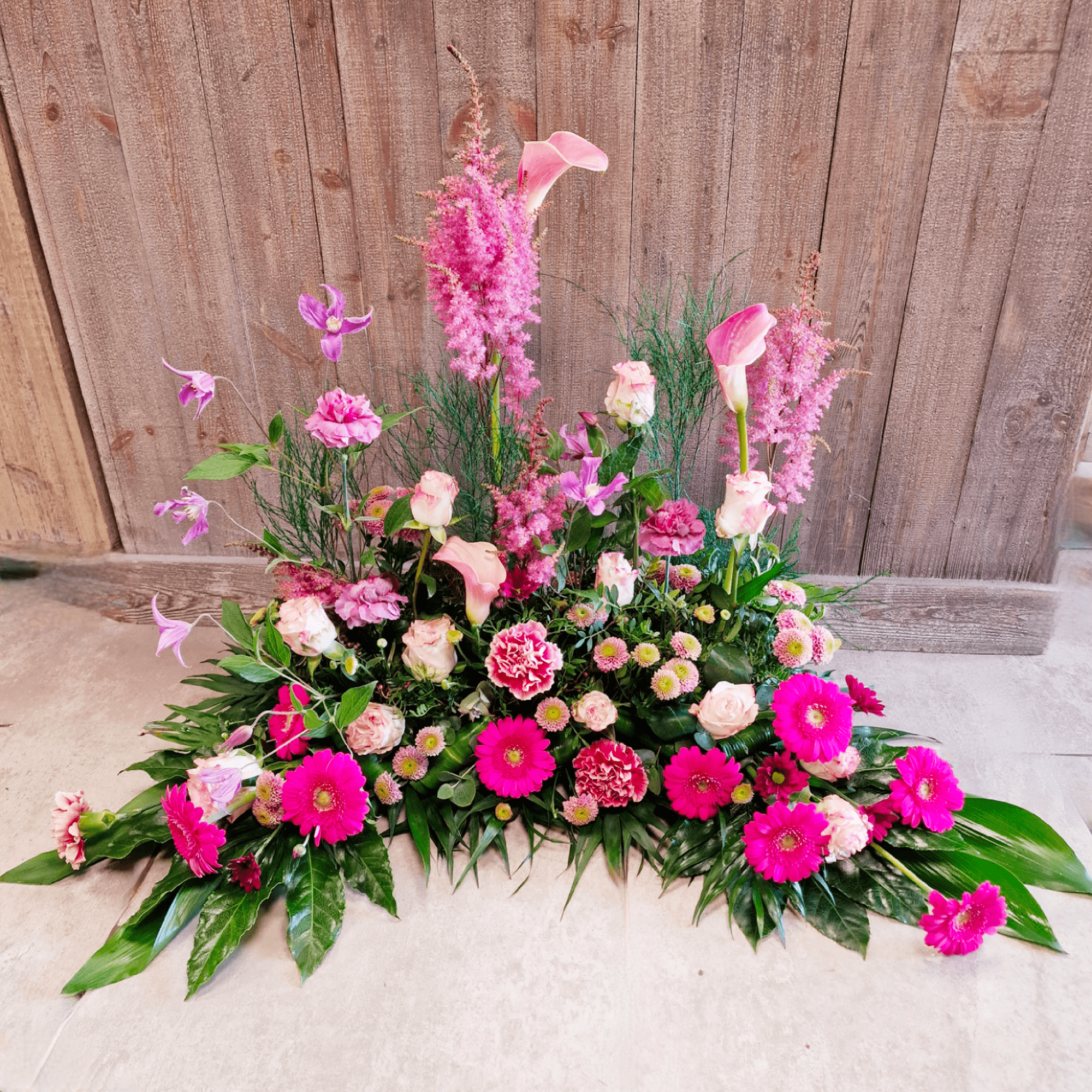 Gerbe deuil Devant de tombe Décès Fleuriste Sète