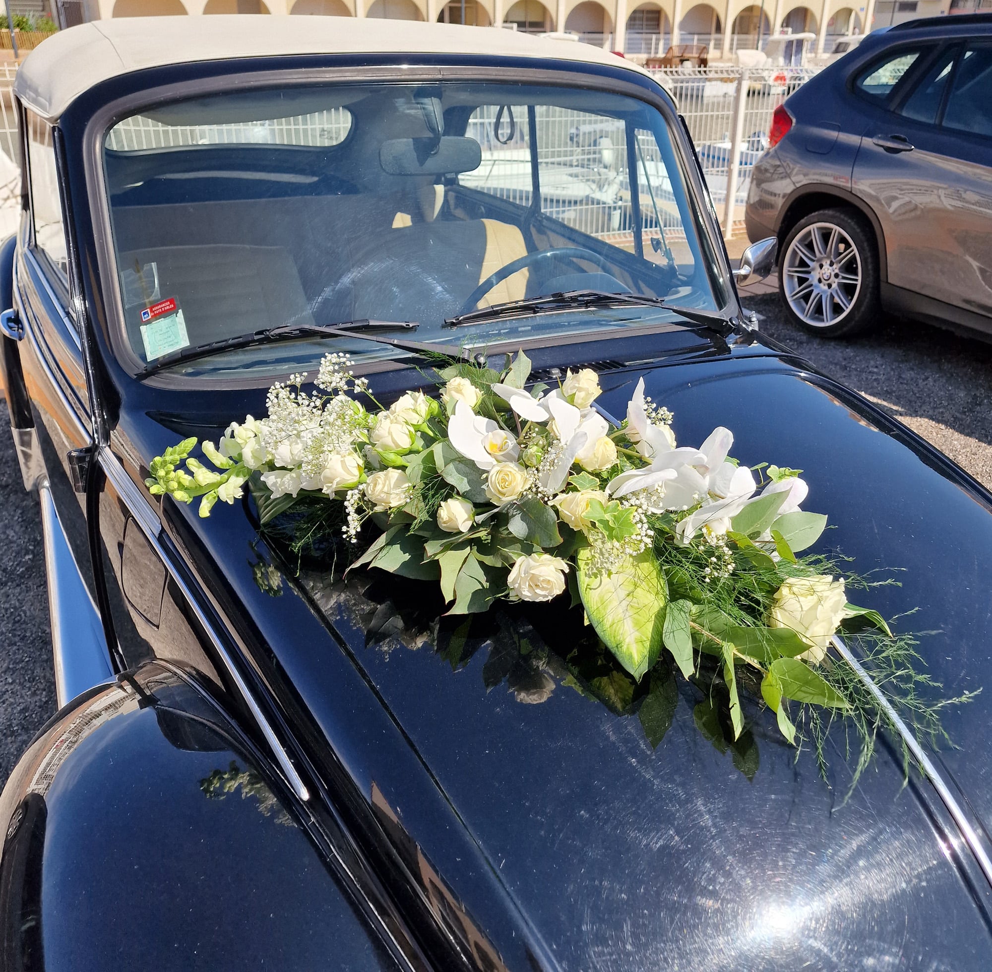 Mariage Fleuriste Sète Décoration de voiture
