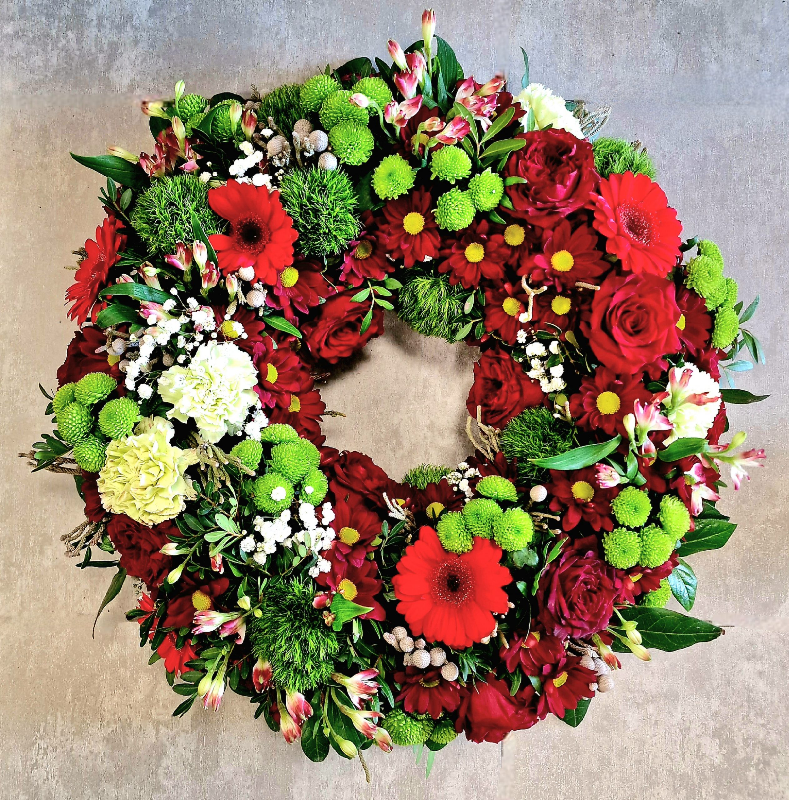 Couronne fleurie Décès Deuil Fleuriste Sète Amazonie