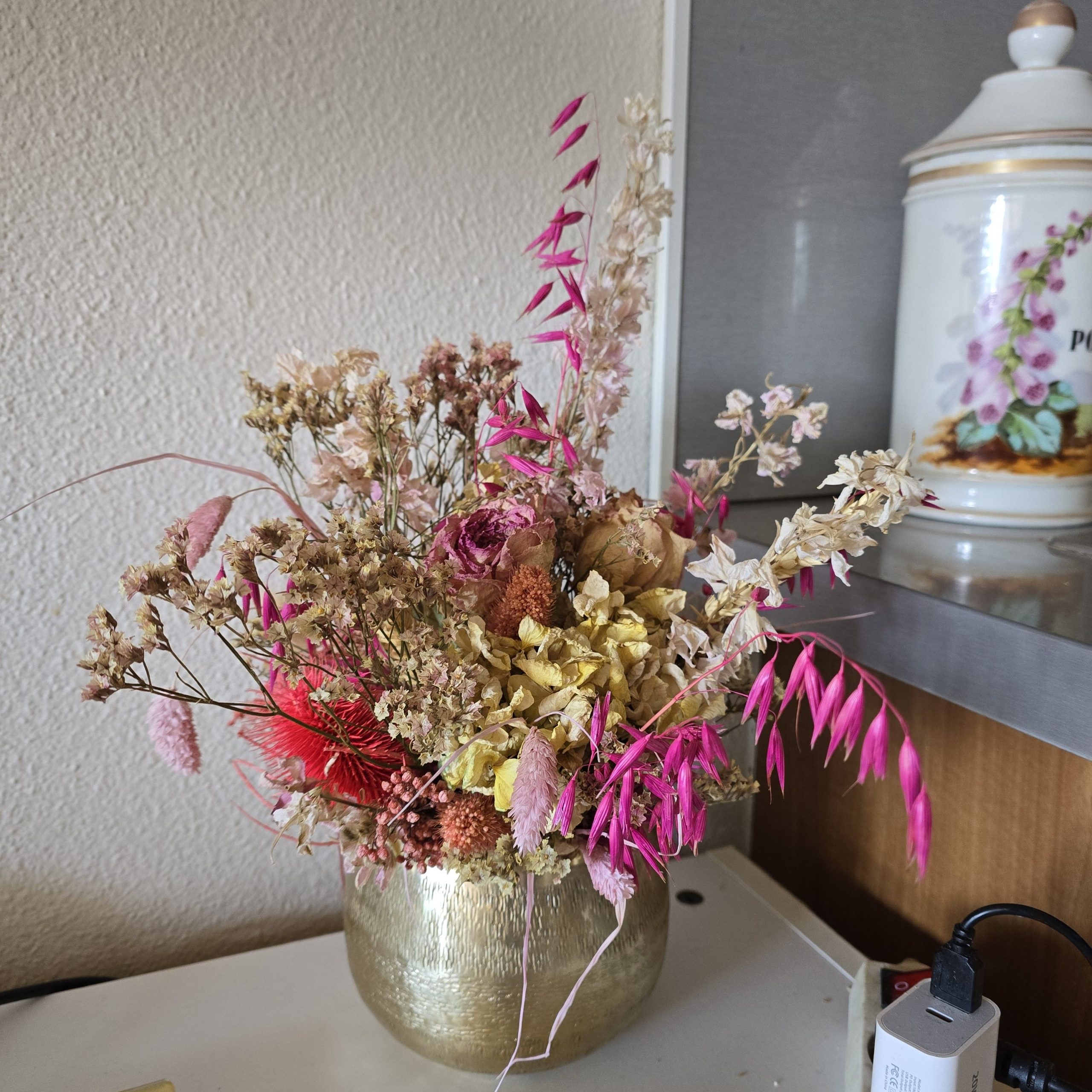 Bouquet de fleurs séchées Fleuriste Amazonie Sète