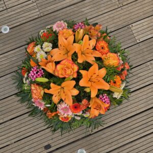 Coussin de deuil orange