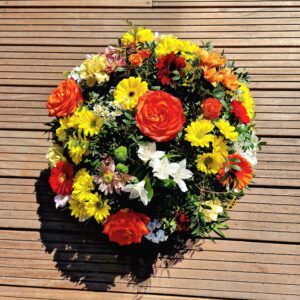 Coussin de deuil tons chauds