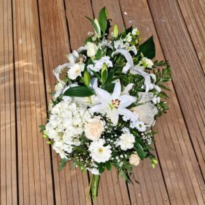 Gerbe piquée blanche