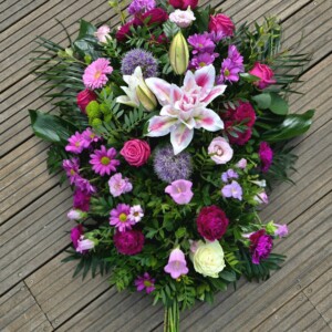 Gerbe piquée rose soutenu