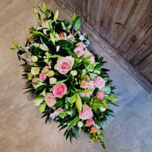 Raquette de deuil rose pastel